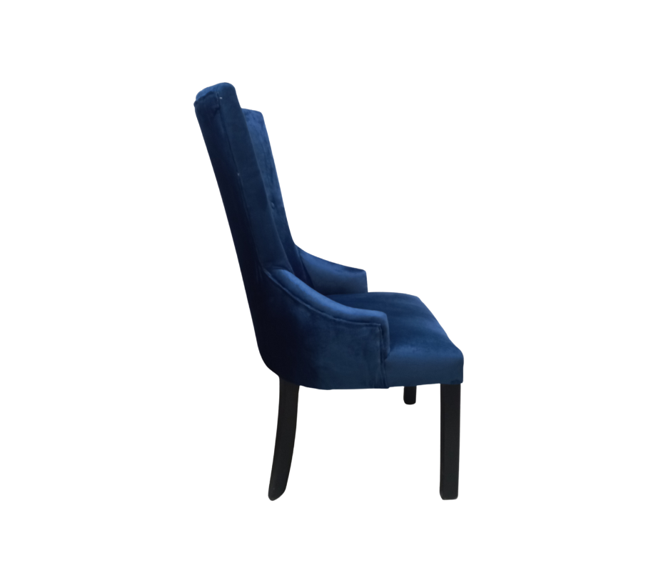 Royal Blue Button Dining Chairs