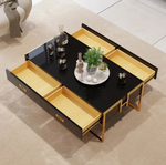 Load image into Gallery viewer, Black and Gold Coffee Table
